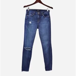 J Brand Size 27 Mid Rise Skinny Leg Jeans Salem Dark Blue Wash